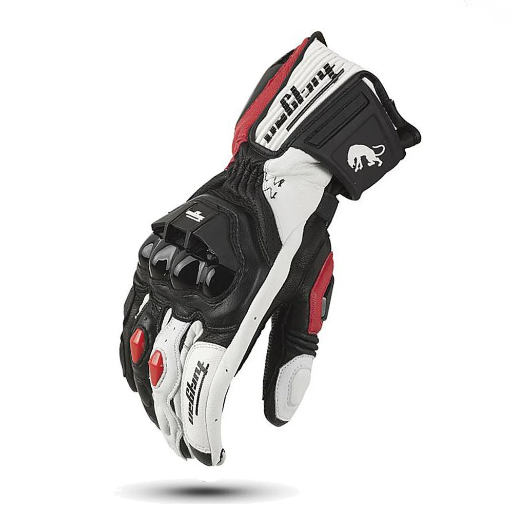 GUANTES DE CUERO MOTOLEATHER – Guantes de moto de cuero con almohadillas protectoras y agarre perfecto