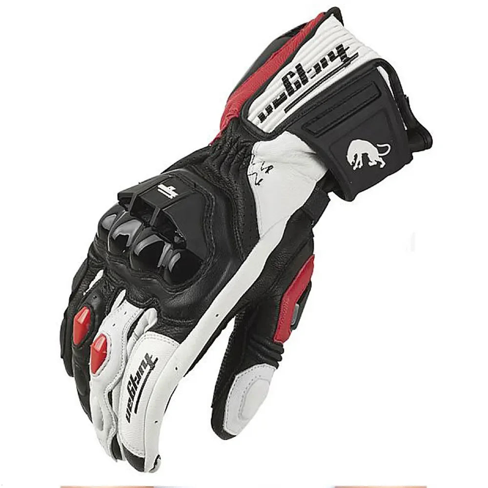 GUANTES DE CUERO MOTOLEATHER – Guantes de moto de cuero con almohadillas protectoras y agarre perfecto
