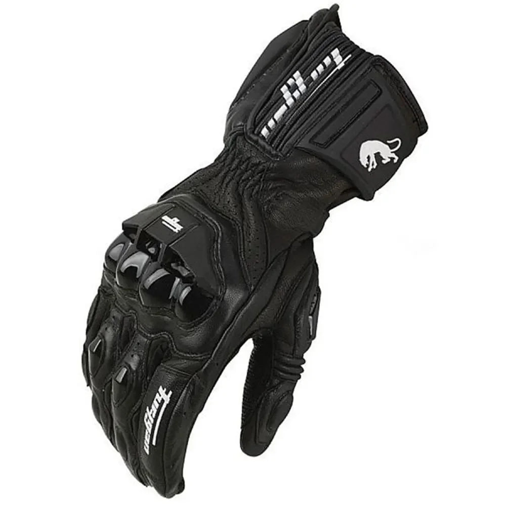 GUANTES DE CUERO MOTOLEATHER – Guantes de moto de cuero con almohadillas protectoras y agarre perfecto