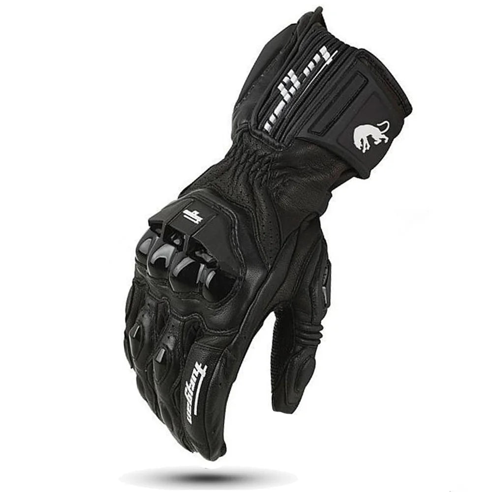 GUANTES DE CUERO MOTOLEATHER – Guantes de moto de cuero con almohadillas protectoras y agarre perfecto