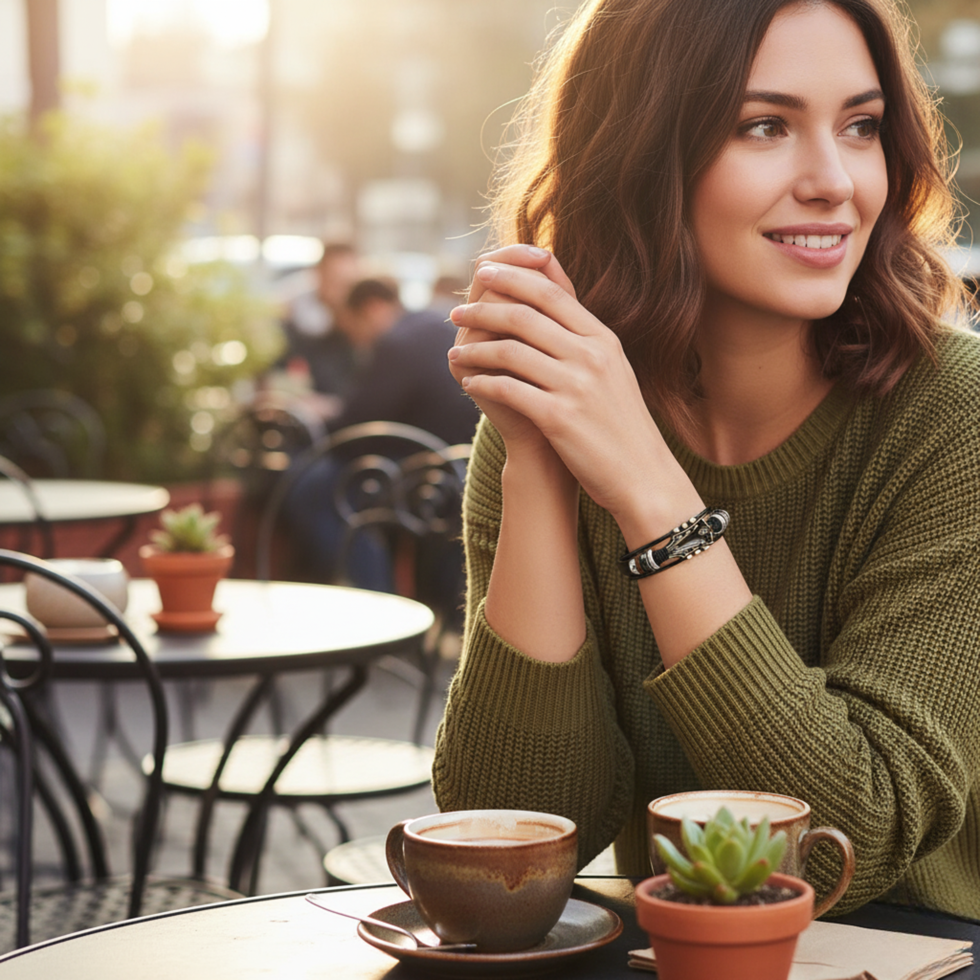 MUSIKSTRUM – Leather Bracelet with Guitar-Inspired Design 2