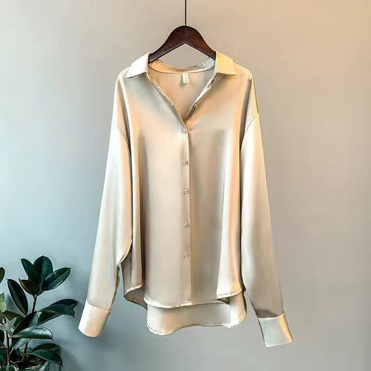 MYRA SILK – Elegante blusa de seda para mujer – Lujosa y versátil para oficina y eventos
