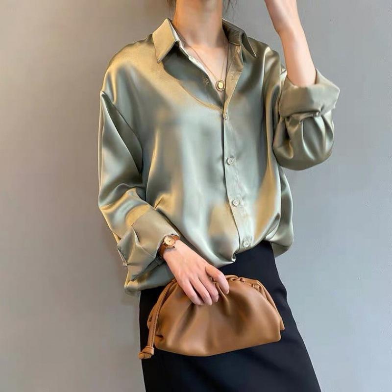 MYRA SILK – Elegante blusa de seda para mujer – Lujosa y versátil para oficina y eventos