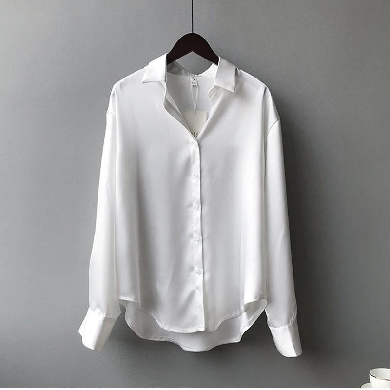 MYRA SILK – Elegante blusa de seda para mujer – Lujosa y versátil para oficina y eventos