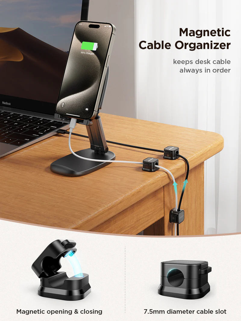 CORDMATE – Magnetischer Kabelorganisator 3er Set für Schreibtisch & Zuhause