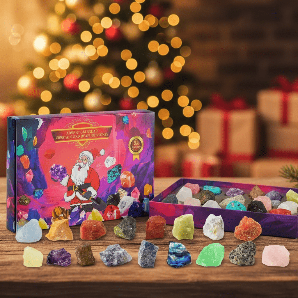 CRYSTALGEMS – Magischer Edelstein-Adventskalender mit 24 Naturkristallen