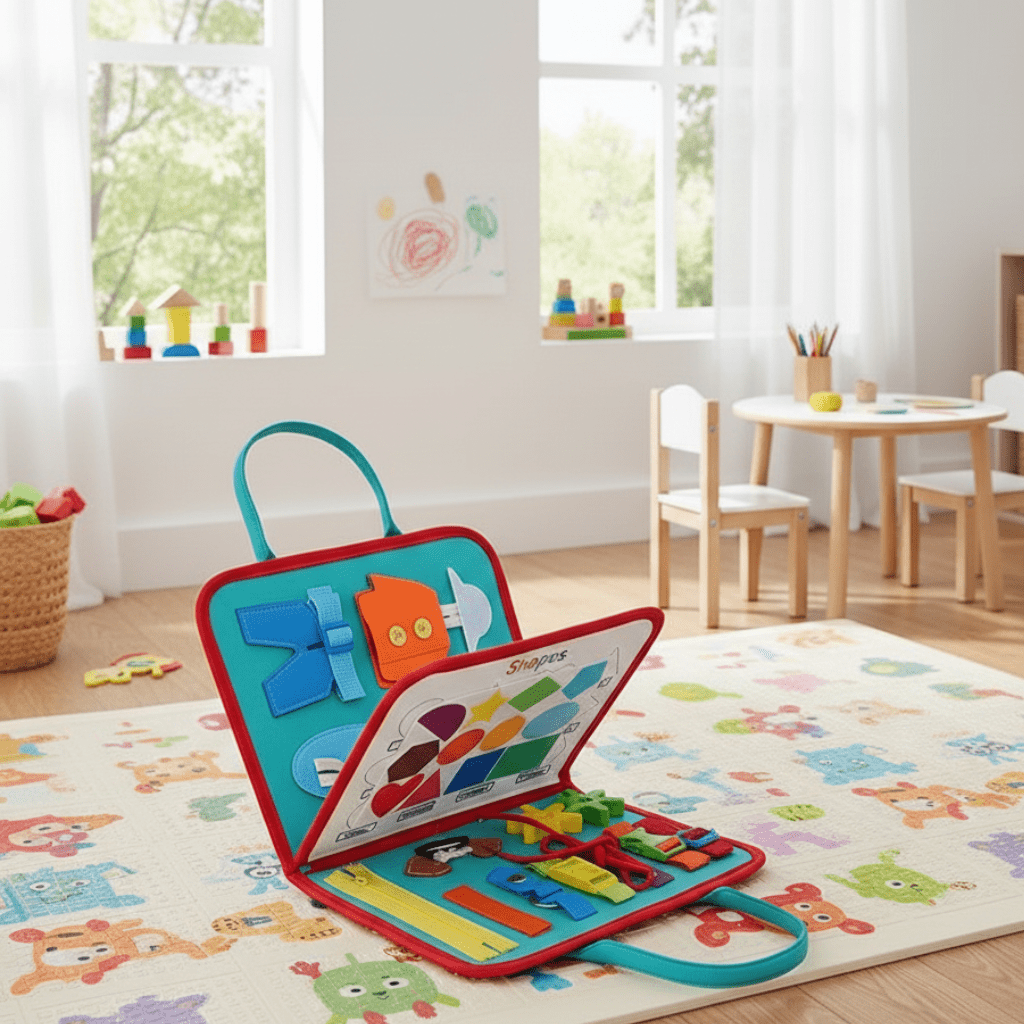 WonderTots – Montessori-Sinnesbuch für kleine Entdecker | Farben, Formen & Texturen erleben