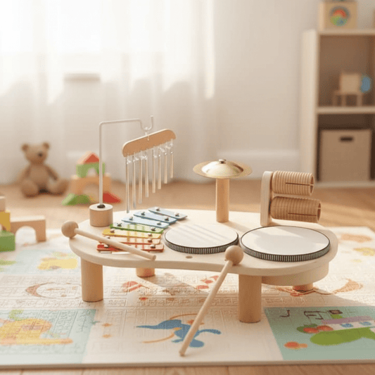 Melodiny Set – Musikalisches Holzspielzeug für Babys – Rhythmus entdecken & Kreativität fördern