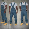 URBANOVER – Herren Jeans Overall mit Splice-Details für lässigen Style