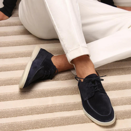 Mocasines de cuero para hombre – Elegante zapato de hombre con cordones para estilo y comodidad