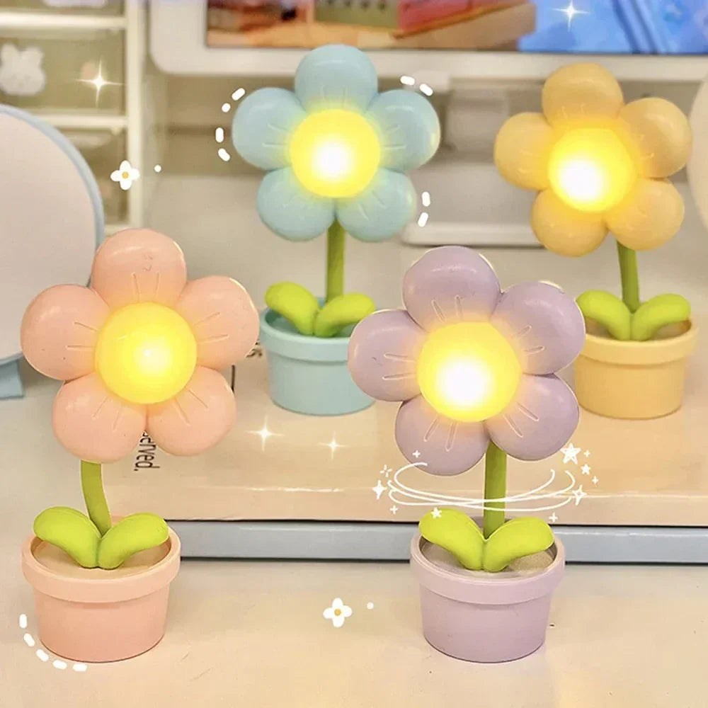 Süße Blumen-Nachtlampe für Kinder – LED Tischlampe im Blumen-Design für das Kinderzimmer