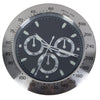LUMITIME – Orologio da parete moderno e silenzioso con cornice in acciaio inox e lancette luminose (33 cm)
