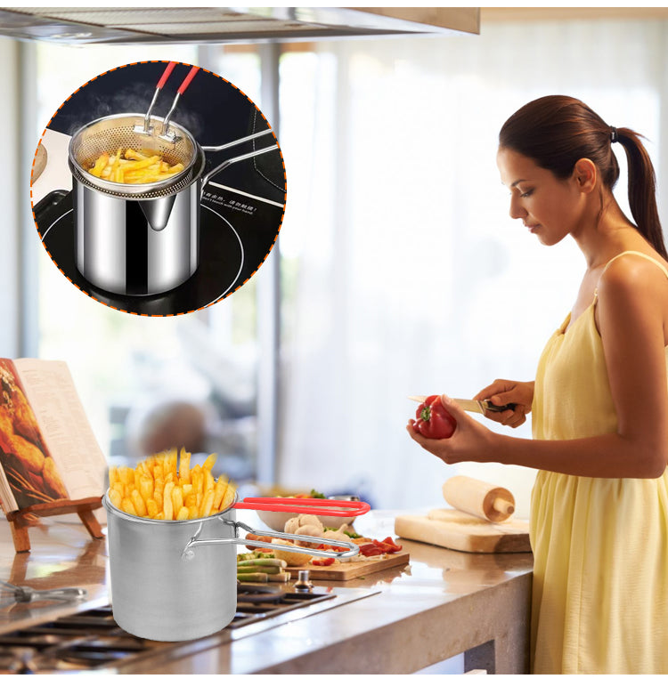 CRISPYFRY – Friteuse en acier inoxydable pour une friture faible en graisse et une cuisson polyvalente