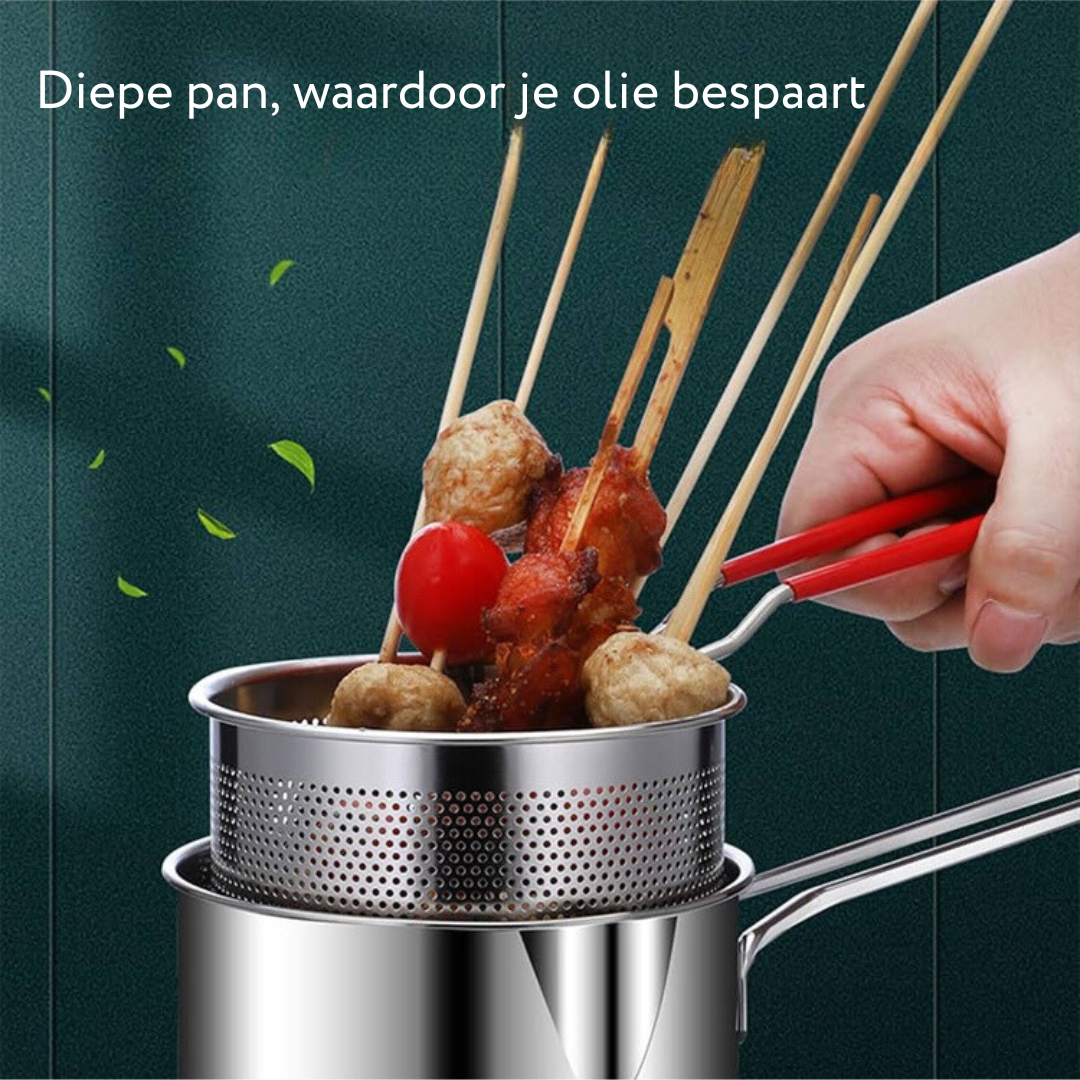 CRISPYFRY – Friteuse en acier inoxydable pour une friture faible en graisse et une cuisson polyvalente