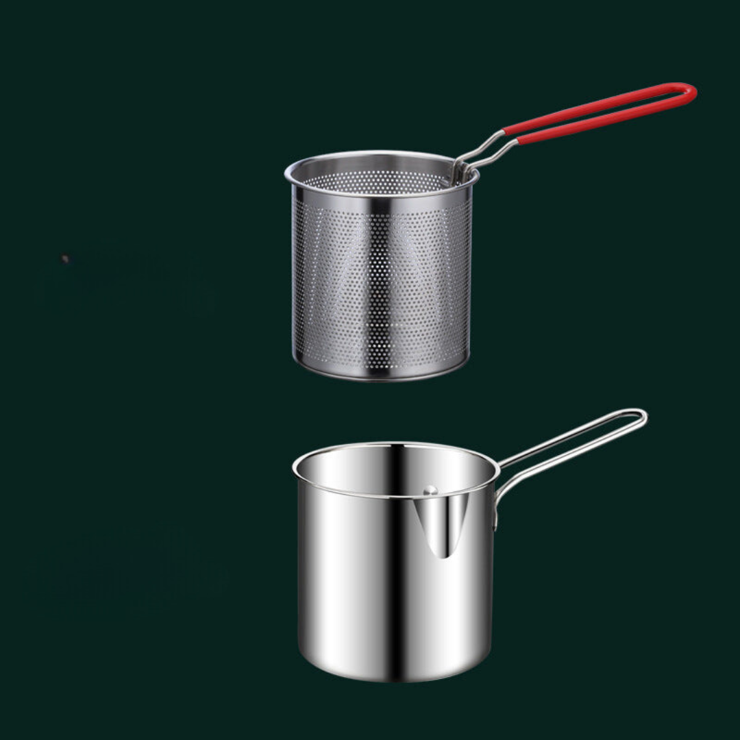 CRISPYFRY – Friteuse en acier inoxydable pour une friture faible en graisse et une cuisson polyvalente