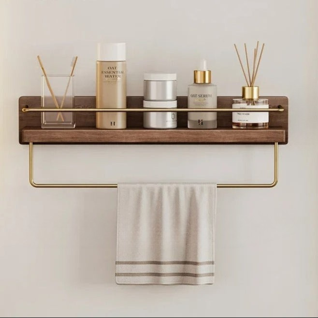 NATURAELLO – Bambus-Wandgarderobe mit Ablage & stabilen Haken 13