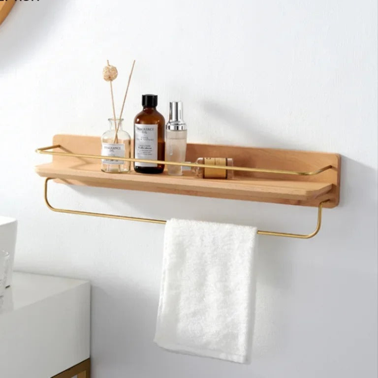 NATURAELLO – Bambus-Wandgarderobe mit Ablage & stabilen Haken 6
