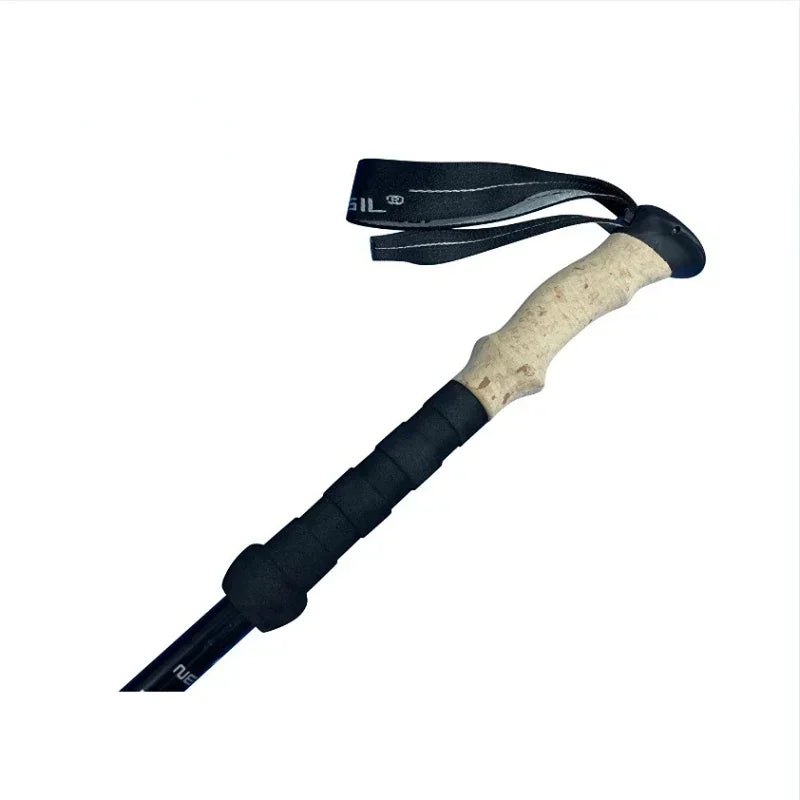 Bastones de trekking NECASIL – Bastones de senderismo plegables con mango de EVA y punta de goma