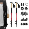 Bastones de trekking NECASIL – Bastones de senderismo plegables con mango de EVA y punta de goma
