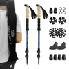 Bastones de trekking NECASIL – Bastones de senderismo plegables con mango de EVA y punta de goma