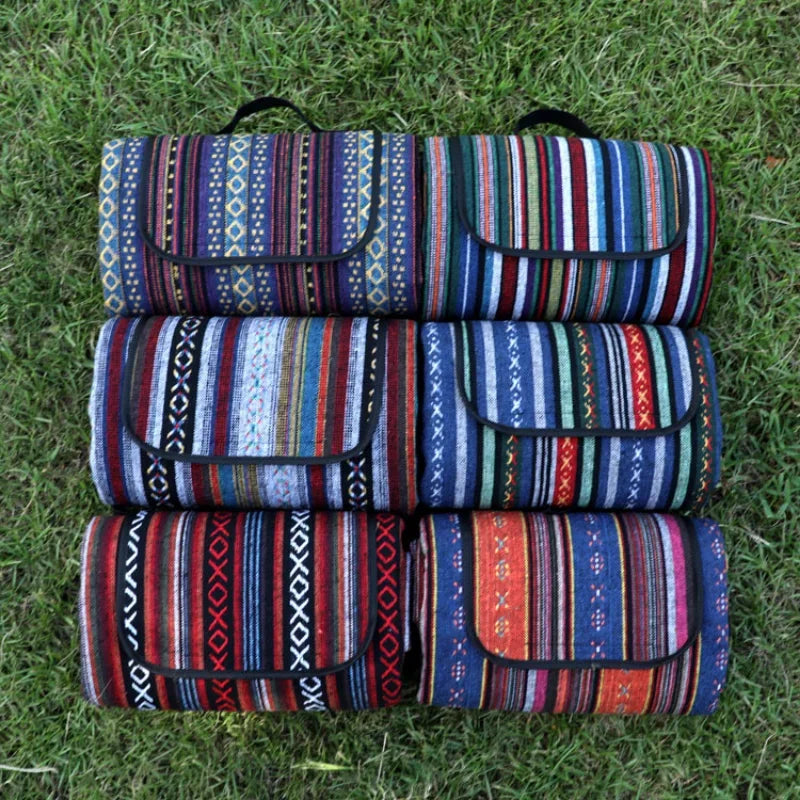 MANTA DE EXTERIOR – Manta de picnic impermeable con diseño étnico para camping y excursiones