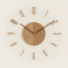 RELOJ NÓRDICO – Reloj de pared silencioso con diseño escandinavo de madera natural