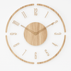 RELOJ NÓRDICO – Reloj de pared silencioso con diseño escandinavo de madera natural
