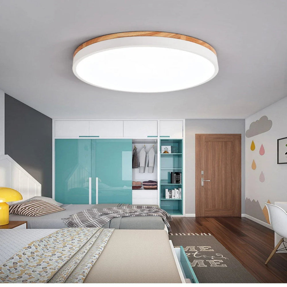 NORDLUMINA LIGHT – Lampada da soffitto in legno naturale – Design scandinavo per cucina, camera da letto e soggiorno
