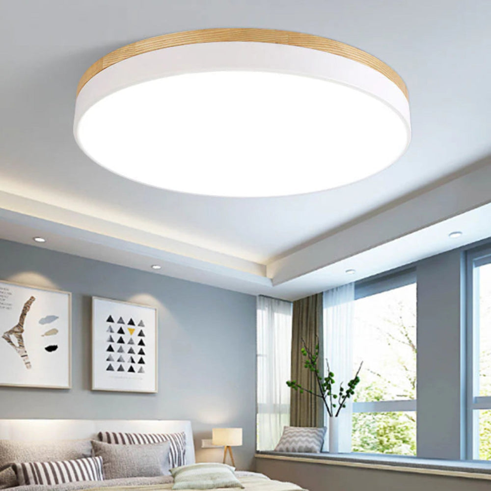 NORDLUMINA LIGHT – Lampada da soffitto in legno naturale – Design scandinavo per cucina, camera da letto e soggiorno