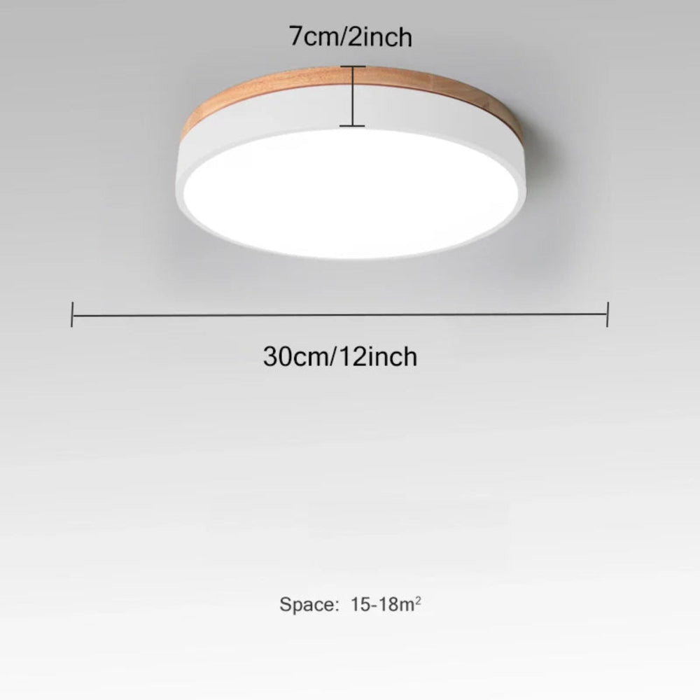 NORDLUMINA LIGHT – Lampada da soffitto in legno naturale – Design scandinavo per cucina, camera da letto e soggiorno