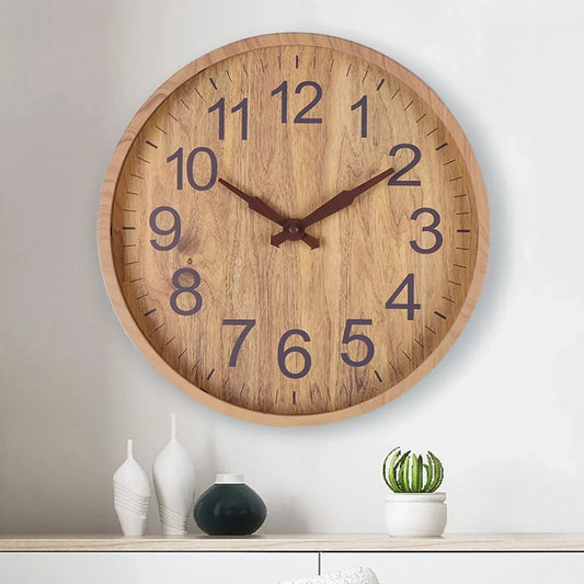 OROLOGIO DA PARETE IN LEGNO – Orologio in legno elegante dal design naturale per ambienti abitativi tranquilli ed eleganti