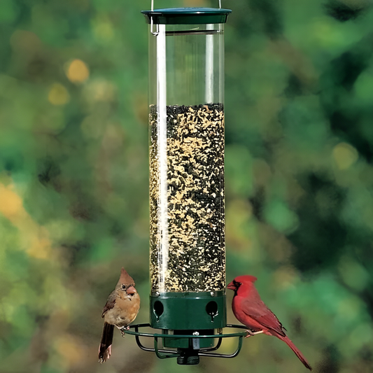 NutriGuard – Mangeoire à oiseaux anti-écureuil avec distributeur de nourriture à commande de poids