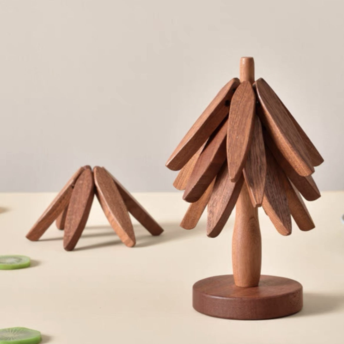 Edle Baum Untersetzer in Holzoptik