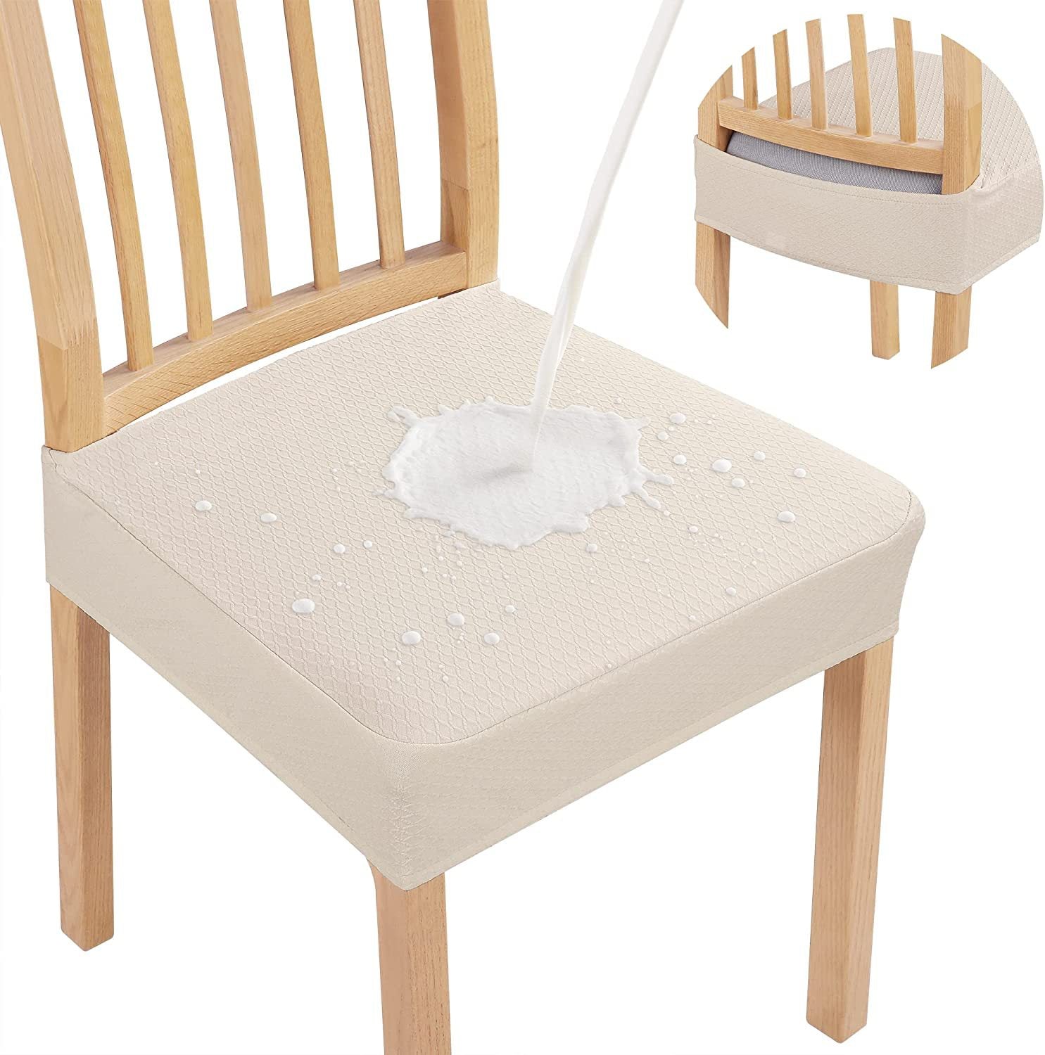 Wasserfester Jacquard-Stuhlkissenbezug – Rutschfest & Pflegeleicht