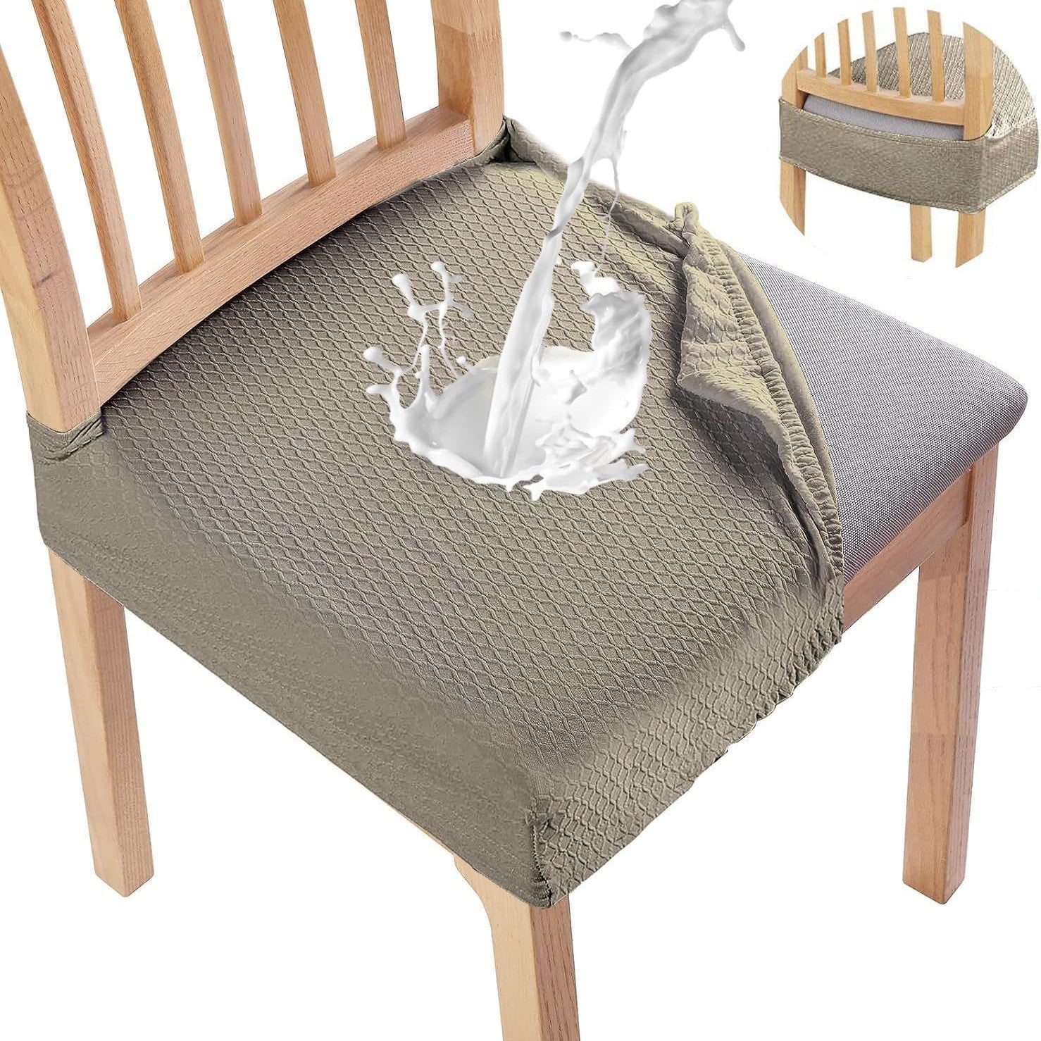 Wasserfester Jacquard-Stuhlkissenbezug – Rutschfest & Pflegeleicht