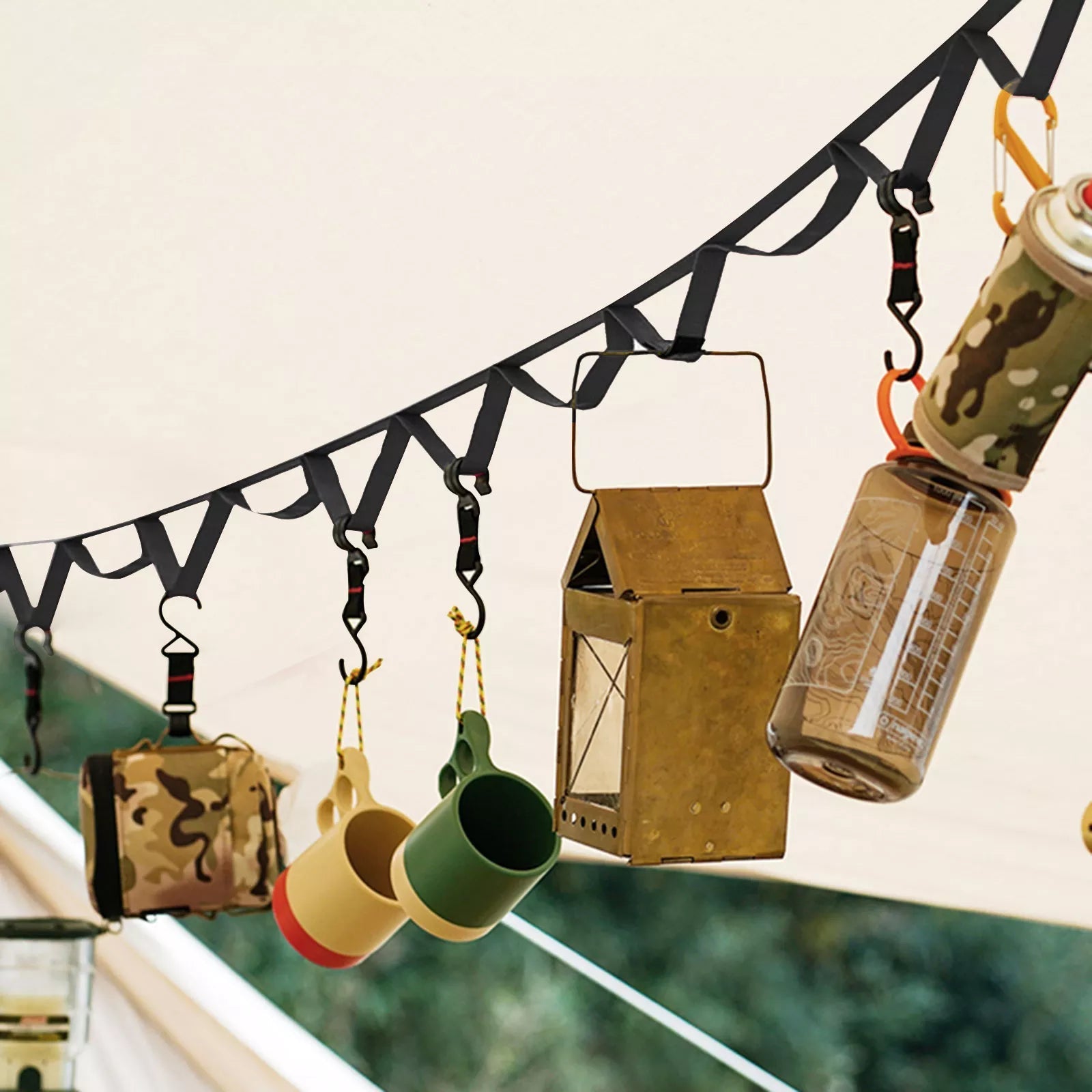Cordón para exteriores – Cuerda colgante ajustable para camping y senderismo