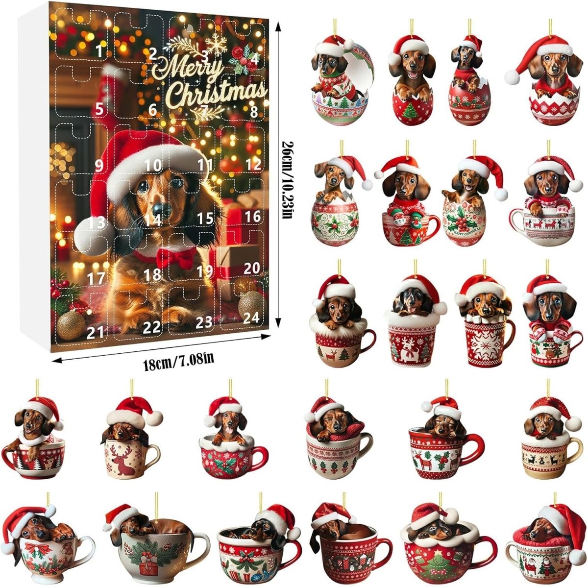 PAWJOY – 24-Tage-Weihnachts-Adventskalender mit Dackel-Zubehör 6