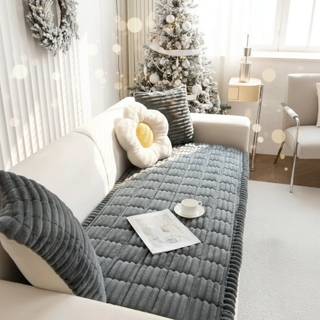 PERFEKTE PLÄTZE – Eleganter Sofabezug mit handversäuberten Kanten 0