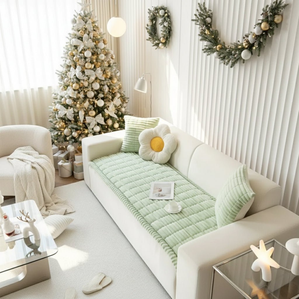 PERFEKTE PLÄTZE – Eleganter Sofabezug mit handversäuberten Kanten 1