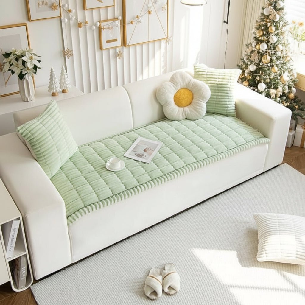 PERFEKTE PLÄTZE – Eleganter Sofabezug mit handversäuberten Kanten 2