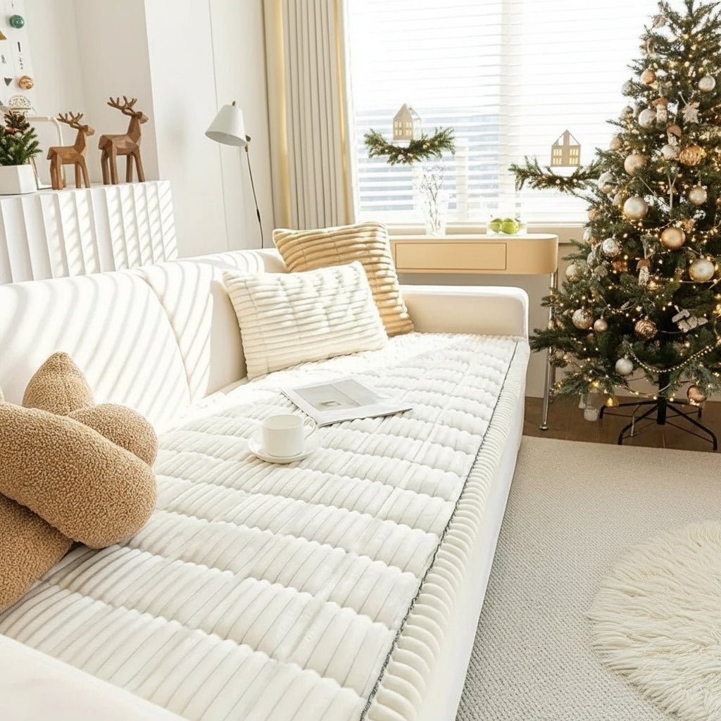 PERFEKTE PLÄTZE – Eleganter Sofabezug mit handversäuberten Kanten 4