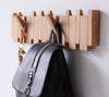 PIANOHANG – Perchero de pared inspirado en piano, hecho de madera maciza con ganchos plegables