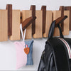 PIANOHANG – Perchero de pared inspirado en piano, hecho de madera maciza con ganchos plegables