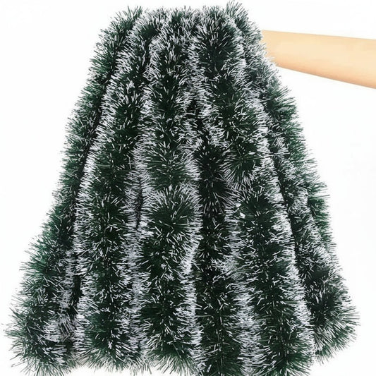 PINEWRAP – Hochwertiges grünes Weihnachtsdekoband für Kränze und Baumschmuck 0