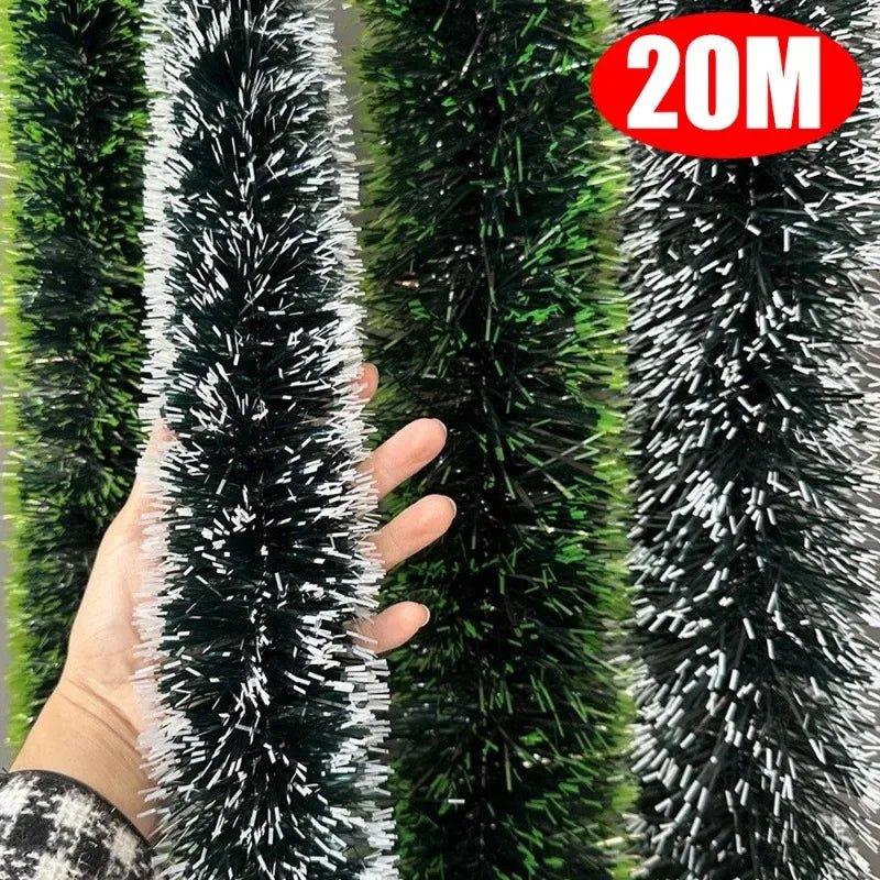 PINEWRAP – Hochwertiges grünes Weihnachtsdekoband für Kränze und Baumschmuck 14