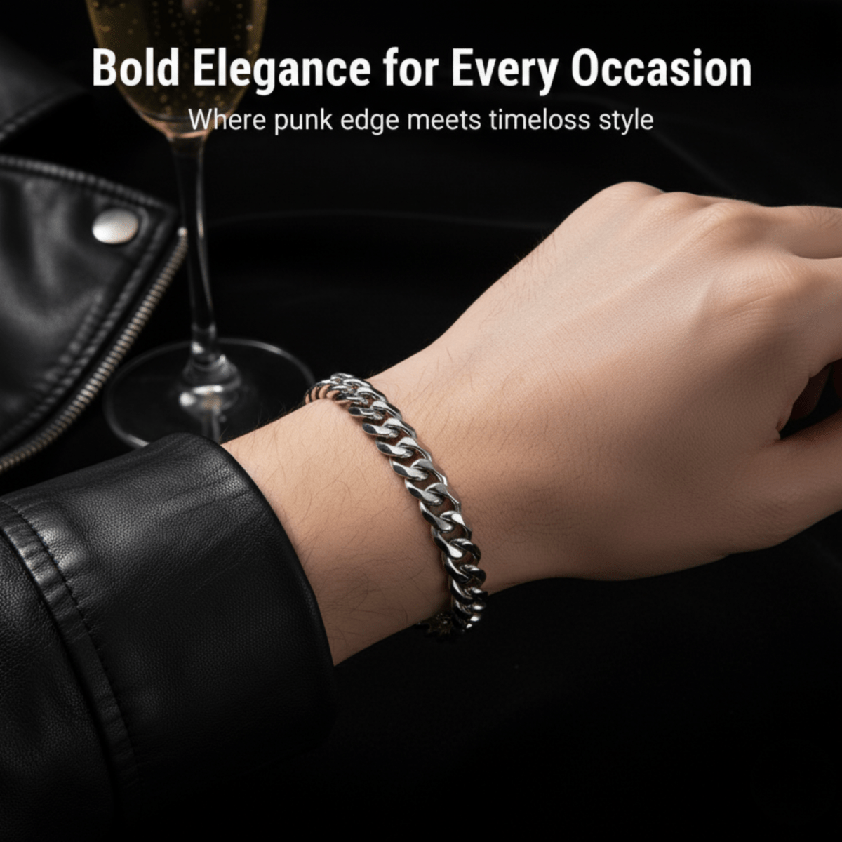 PUNKSHINE – Armored Chain Edelstahlarmband mit Verstellbarem Design 8