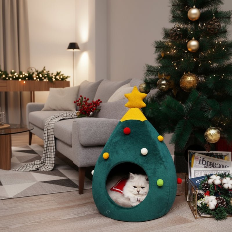 PURRHOLLY – Weihnachtsbaum-Katzenbett für ein gemütliches Wintererlebnis 8