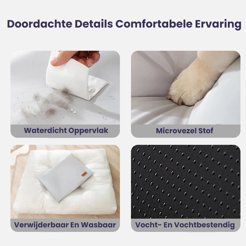 PawComfort – Lit orthopédique pour chien lavable en mousse à mémoire de forme, étanche et résistant aux rayures