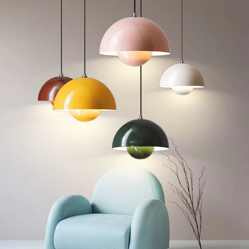 Lampada a sospensione – Lampada a sospensione minimalista con luce LED bianco caldo per ambienti abitativi rilassanti