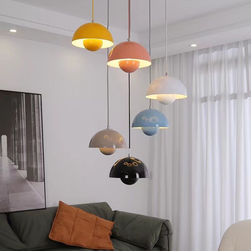 Lampada a sospensione – Lampada a sospensione minimalista con luce LED bianco caldo per ambienti abitativi rilassanti